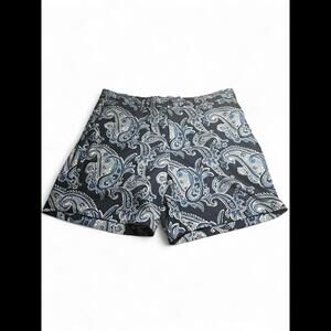 Polo Ralph Lauren Men's Blue Paisley Stretch Straight Fit Shorts Size 38 NWOT